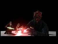 une photo d'Ã©cran de Star Wars Episode 1 - Jedi Power Battles sur Sony Playstation